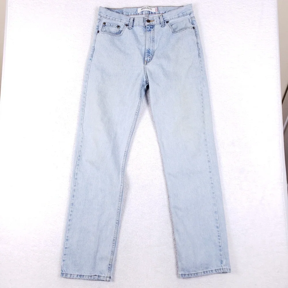 Levi's 511 Mens 36x34 Regular Fit Light Wash Jeans Cotton Vintage Argentina